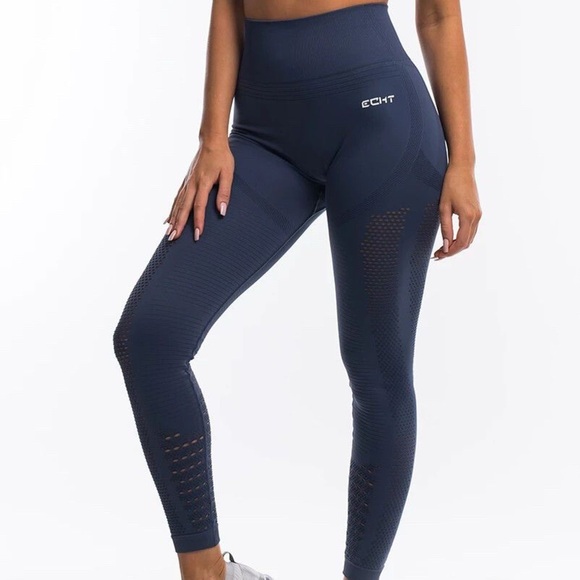 ECHT Pants - Echt Arise Prime Seamless Cutout Style Leggings Dusty Blue Women’s Size Small